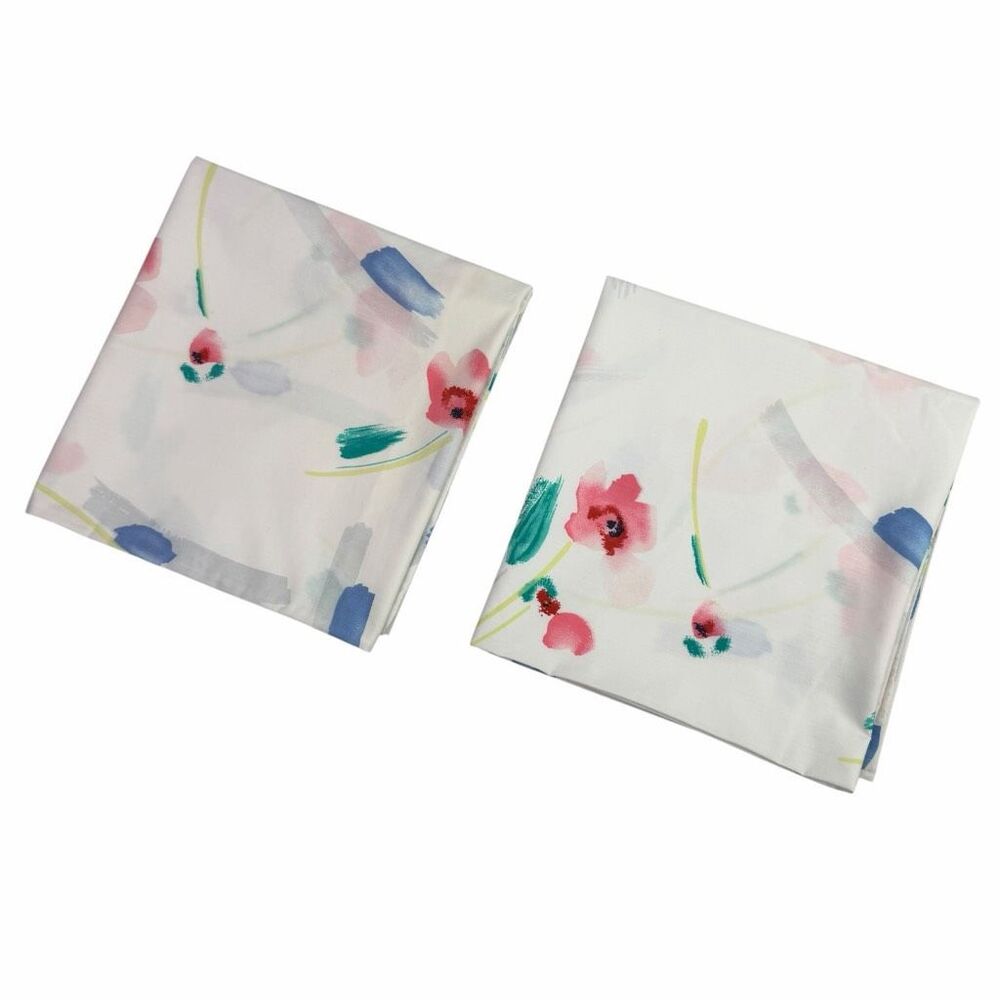 Springmaid King Pillowcase Set White Floral